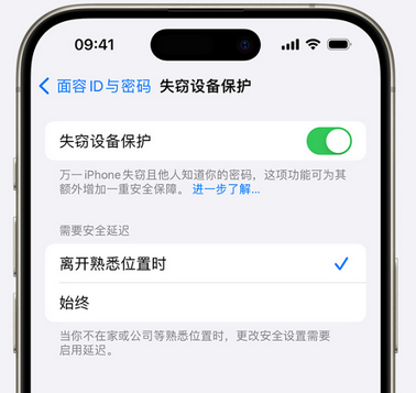 会东苹果手机维修分享iOS17'失窃设备保护'功能是什么？ 